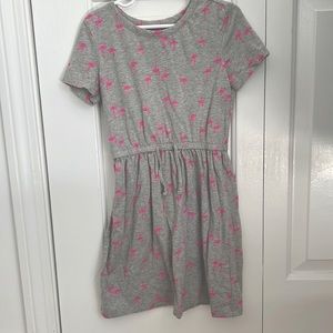 Gap t-shirt dress flamingos size small girls